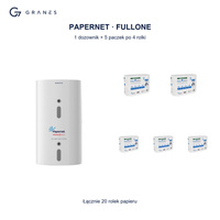 Papernet FullOne — dozownik 421352 + 20 rolek papieru toaletowego