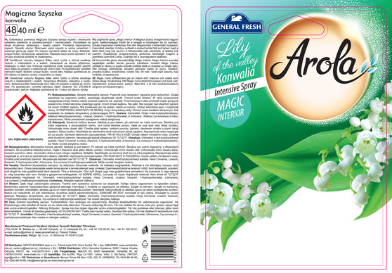 General Fresh Arola Magiczna Szyszka wkład do odświeżacza Konwalia 40 ml