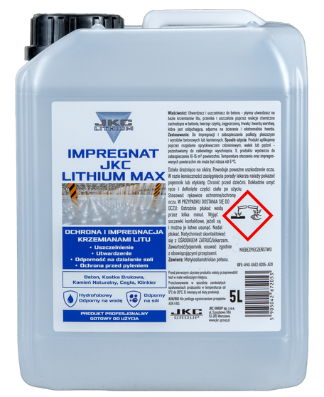 JKC LITHIUM MAX 5 l — impregnat i utwardzacz do betonu