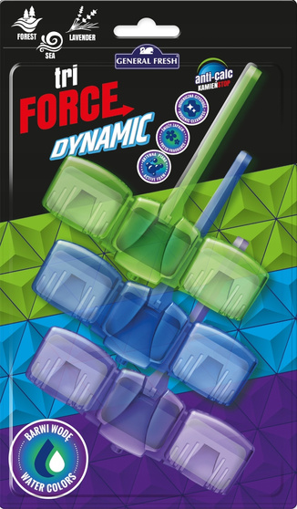 General Fresh Tri-Force Dynamic kostki do WC Las, Morze i Lawenda, 3 szt.