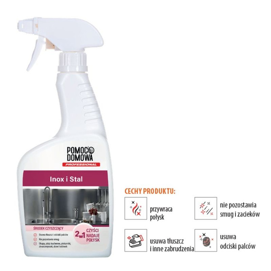 Pomoc Domowa Środek do czyszczenia inox i stali 500 ml