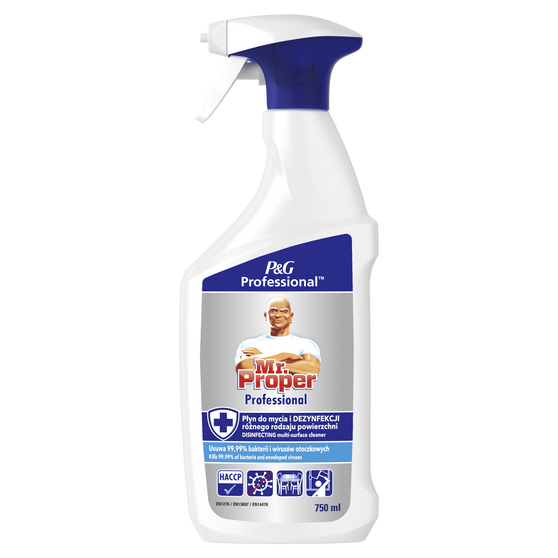 Mr. Proper Professional Spray czyszcząco-dezynfekujący 3w1 750 ml