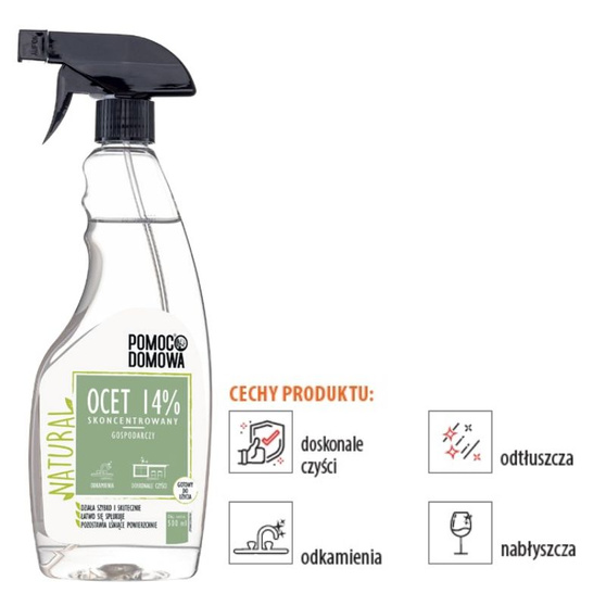 Pomoc Domowa Natural Ocet gospodarczy 14% skoncentrowany 500 ml