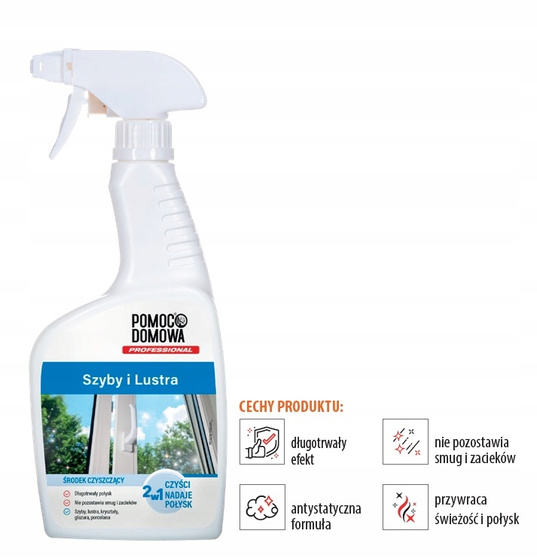 Pomoc Domowa Środek do czyszczenia szyb i luster 500 ml