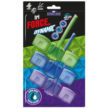 General Fresh Tri-Force Dynamic kostki do WC Las, Morze i Lawenda, 3 szt.