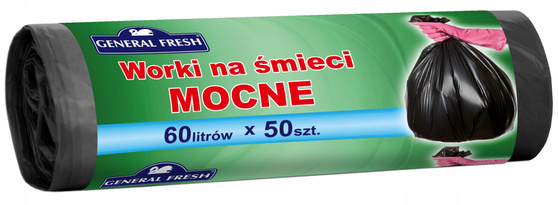 General Fresh worki na śmieci czarne 60 l