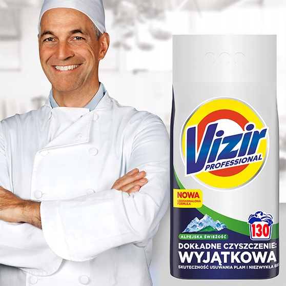 Vizir Professional Proszek do prania Alpine Fresh 130 prań 7,15 kg